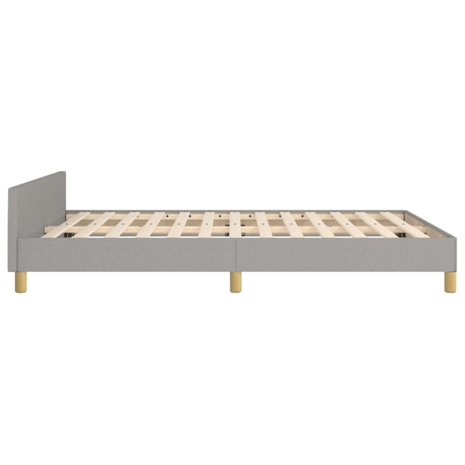 Cama sin colchón tela gris claro 140x190