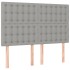 Cama sin colchón tela gris claro 140x190