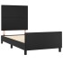 Estructura de cama sin colchón cuero sintético negro 90x190