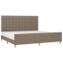 Cama sin colchón tela gris taupe 200x200