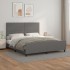 Estructura de cama sin colchón cuero sintético gris 160x200