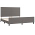 Estructura de cama sin colchón cuero sintético gris 160x200