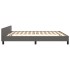 Estructura de cama sin colchón cuero sintético gris 160x200