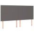 Estructura de cama sin colchón cuero sintético gris 160x200