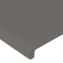 Estructura de cama sin colchón cuero sintético gris 160x200