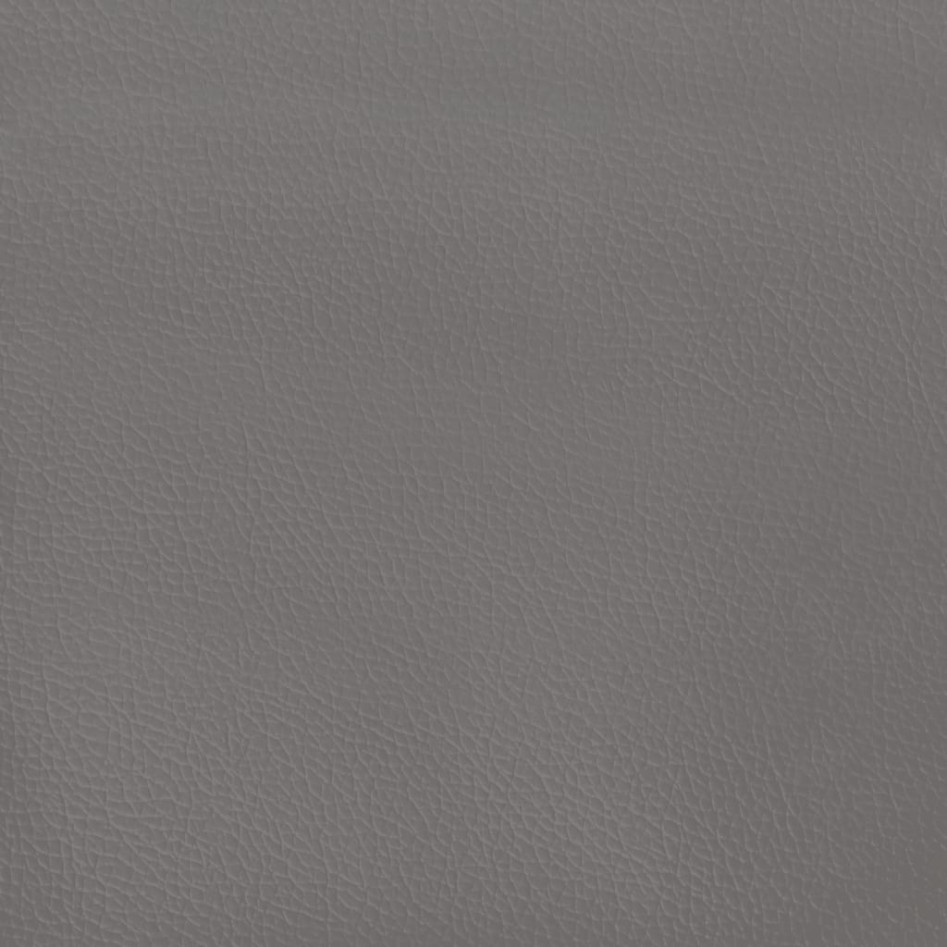 Estructura de cama sin colchón cuero sintético gris 160x200