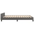 Estructura de cama sin colchón cuero sintético gris 140x190