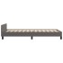 Estructura de cama sin colchón cuero sintético gris 90x200