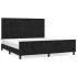 Estructura de cama sin colchón terciopelo negro 160x200