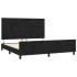 Estructura de cama sin colchón terciopelo negro 160x200