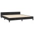 Estructura de cama sin colchón terciopelo negro 160x200