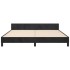 Estructura de cama sin colchón terciopelo negro 160x200
