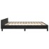 Estructura de cama sin colchón terciopelo negro 160x200