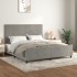 Estructura de cama sin colchón terciopelo gris claro 160x200