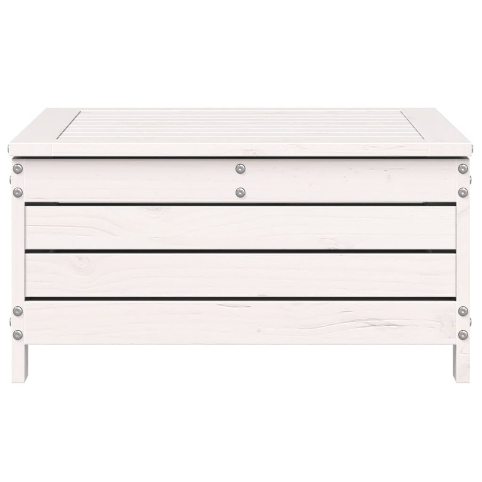 Taburete de jardín con cojín madera maciza de pino