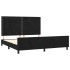 Estructura de cama sin colchón terciopelo negro 160x200
