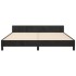 Estructura de cama sin colchón terciopelo negro 160x200