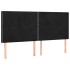 Estructura de cama sin colchón terciopelo negro 160x200