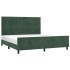 Estructura cama con cabecero terciopelo verde oscuro 180x200