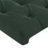 Estructura de cama sin colchón terciopelo verde oscuro
