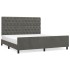 Estructura de cama sin colchón terciopelo gris oscuro
