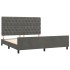 Estructura de cama sin colchón terciopelo gris oscuro