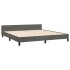 Estructura de cama sin colchón terciopelo gris oscuro