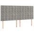 Estructura de cama sin colchón terciopelo gris claro 140x200