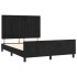 Estructura de cama sin colchón terciopelo negro 140x200