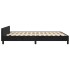 Estructura de cama sin colchón terciopelo negro 140x200