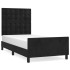 Estructura de cama sin colchón terciopelo negro 100x200