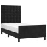 Estructura de cama sin colchón terciopelo negro 100x200