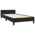 Estructura de cama sin colchón terciopelo negro 100x200