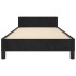 Estructura de cama sin colchón terciopelo negro 100x200