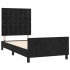 Estructura de cama sin colchón terciopelo negro 90x200