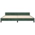 Estructura cama sin colchón terciopelo verde oscuro 200x200