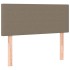 Cama box spring con colchón tela gris taupe 80x200