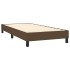 Cama box spring con colchón tela marrón oscuro 90x190
