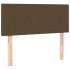 Cama box spring con colchón tela marrón oscuro 90x190
