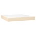 Cama box spring con colchón tela color crema 180x200