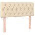 Cama box spring con colchón tela color crema 90x200