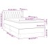 Cama box spring con colchón tela color crema 90x200