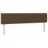 Cama box spring con colchón tela marrón oscuro 180x200