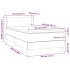 Cama box spring con colchón terciopelo azul oscuro 80x200