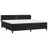 Cama box spring con colchón terciopelo negro 200x200