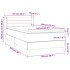 Cama box spring con colchón terciopelo gris claro 100x200