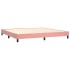 Cama box spring con colchón terciopelo rosa 200x200