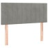 Cama box spring con colchón terciopelo gris claro 90x190