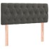 Cama box spring con colchón terciopelo gris oscuro 90x190