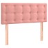 Cama box spring con colchón terciopelo rosa 90x190